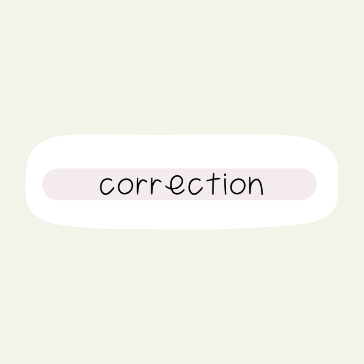 Correction