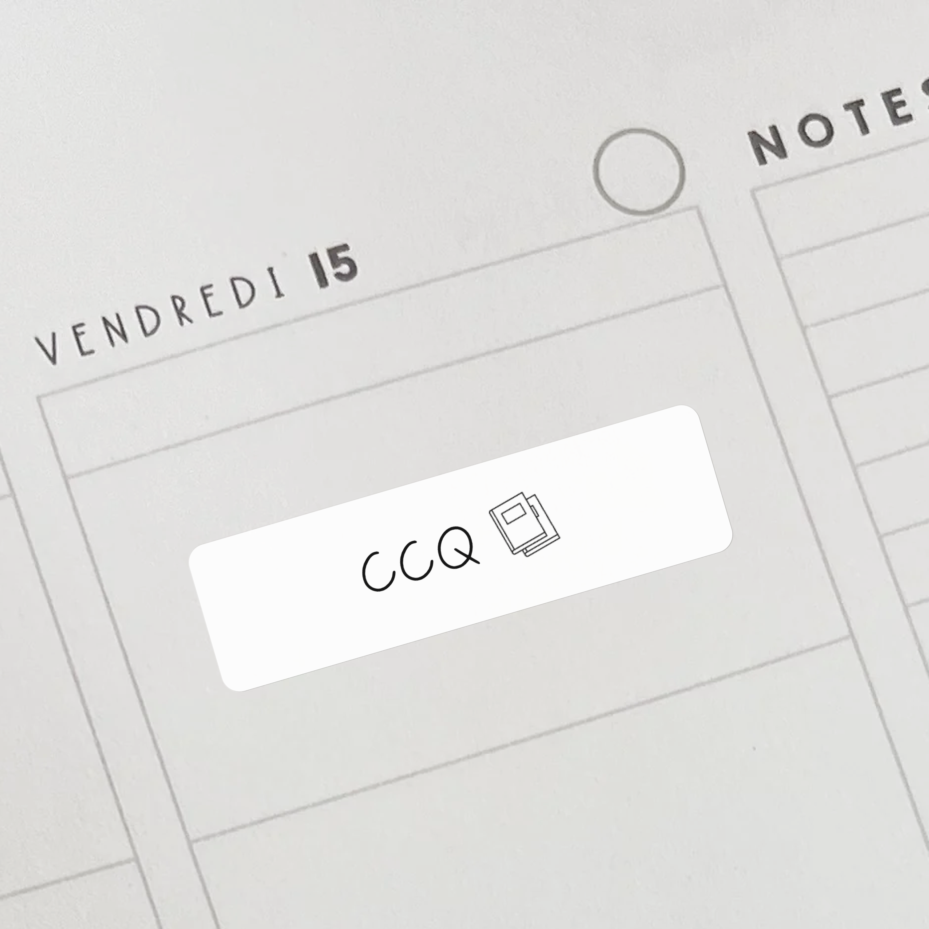 Autocollants "CCQ" pour professeurs et éducatrices.