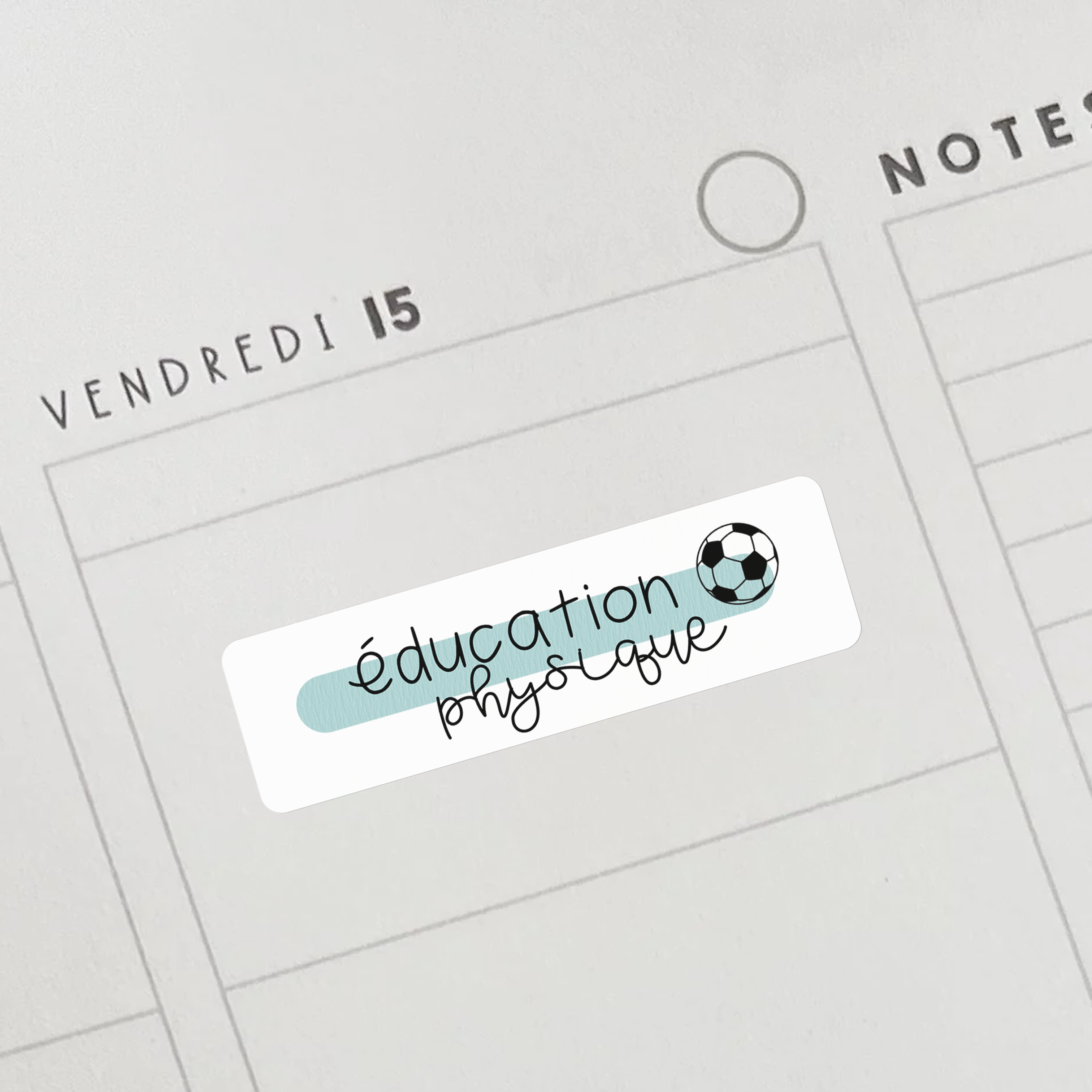 Autocollants "Éducation Physique" pour domaine de l'éducation