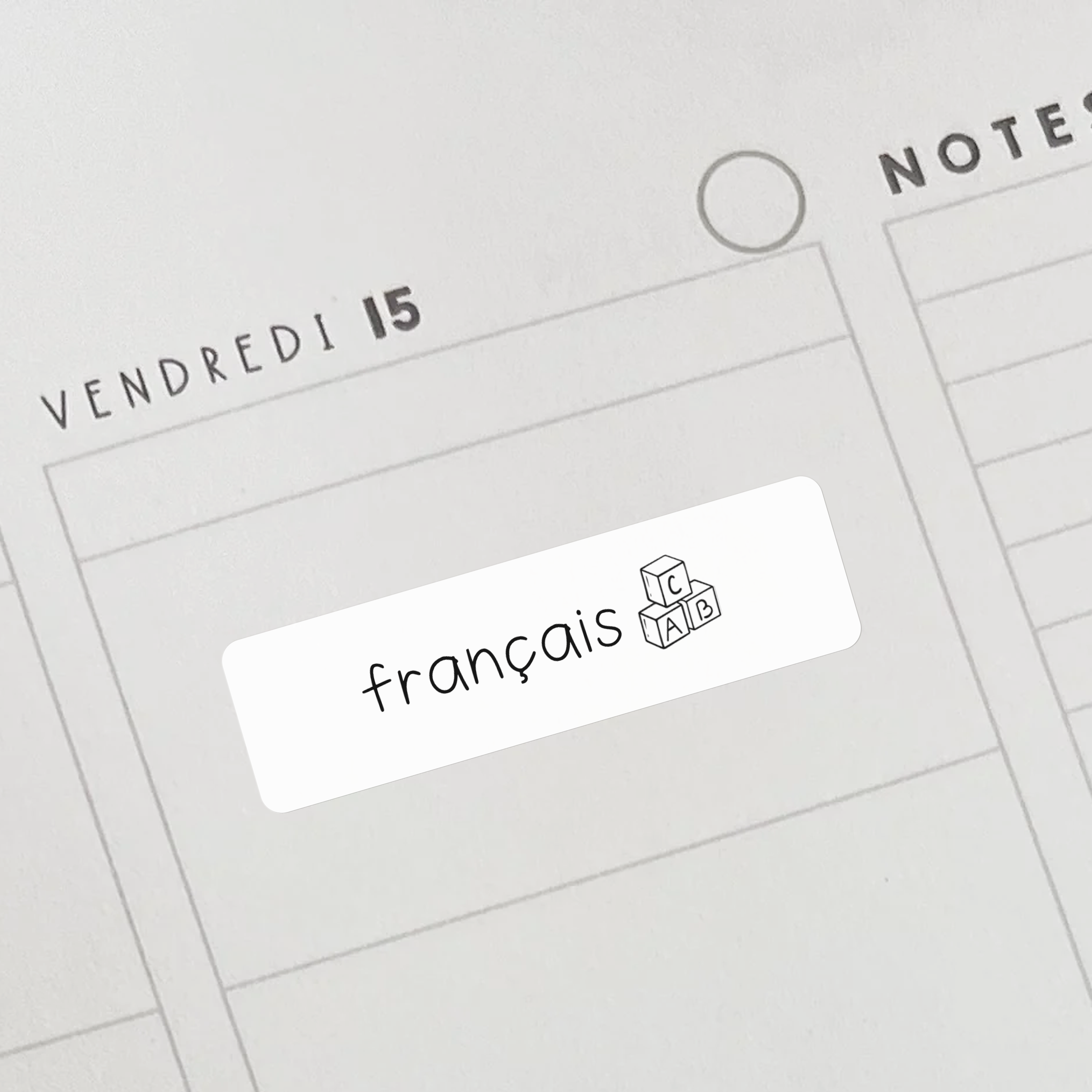 Autocollants "français" pour professeurs et éducatrices.