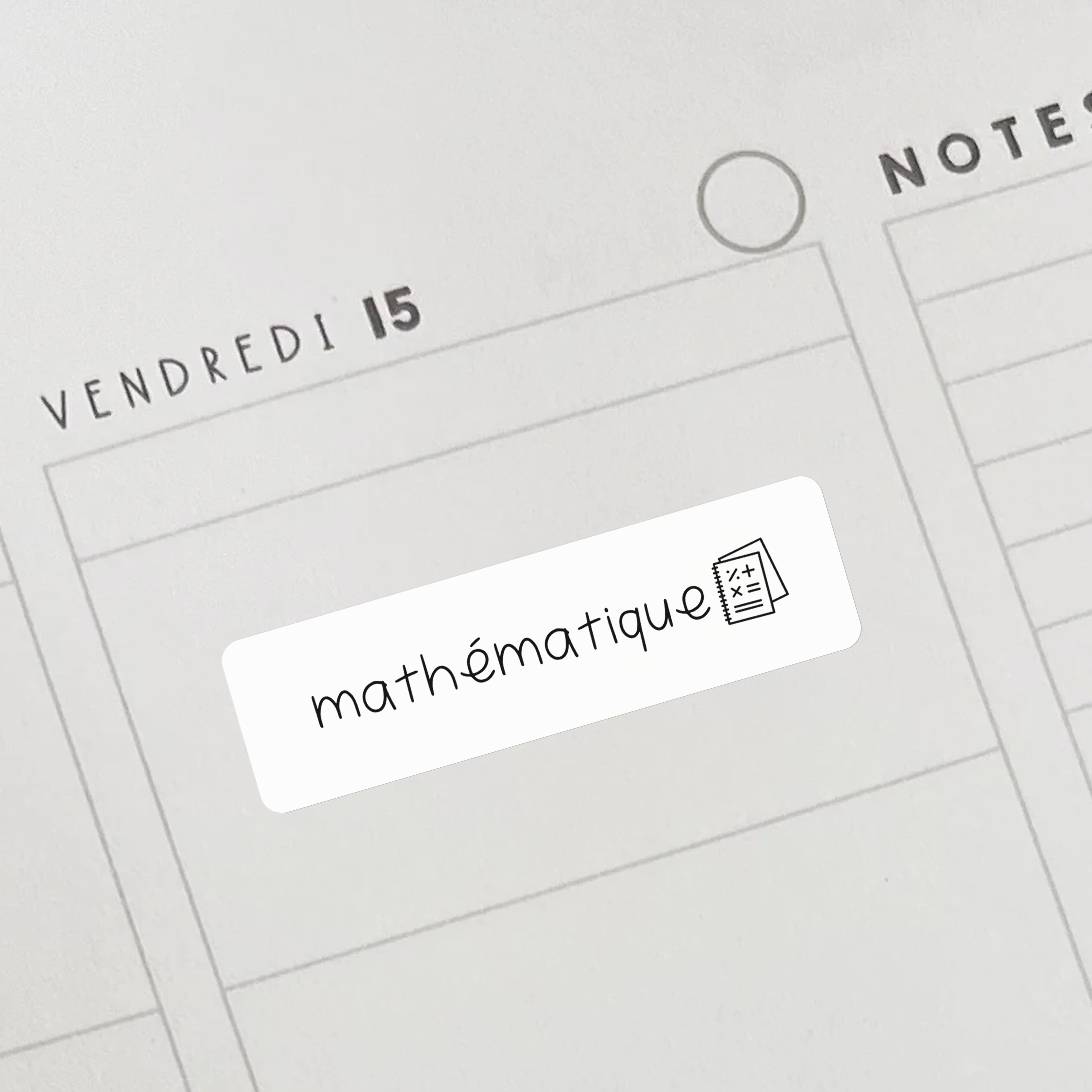 Autocollants "mathématique" pour professeurs et éducatrices.