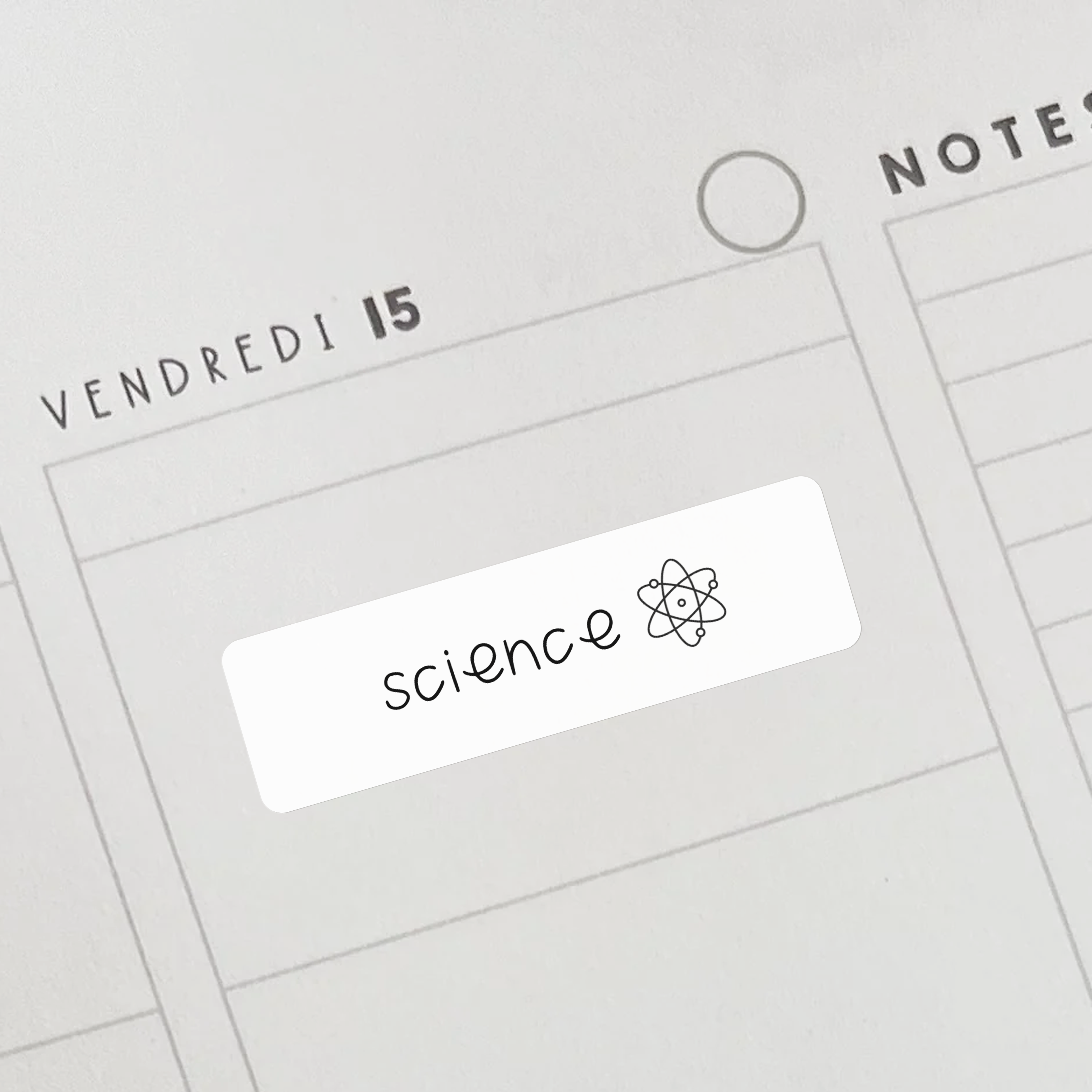 Autocollants "science" pour professeurs et éducatrices.