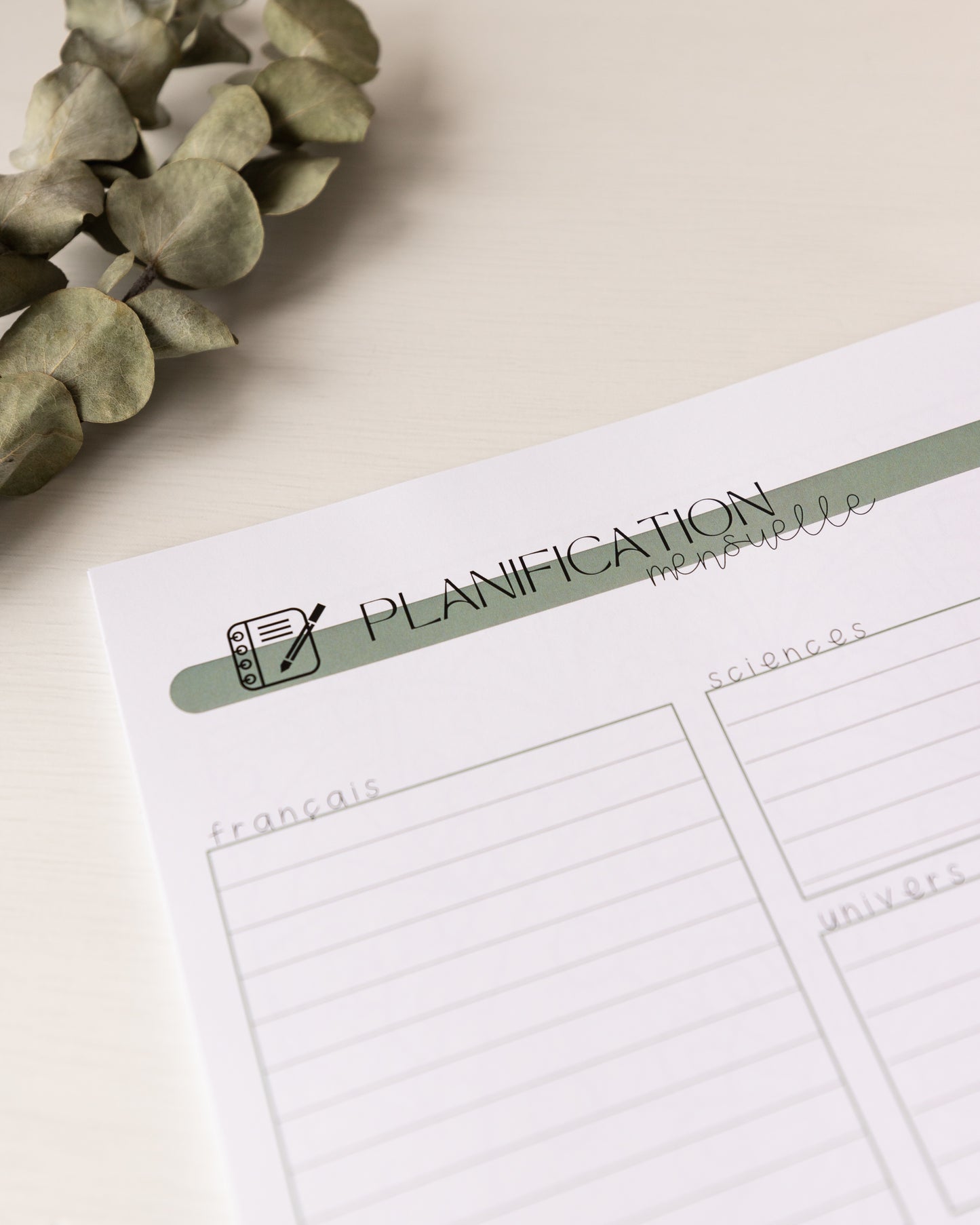 Planificateur enseignant 7 cases mi-année 2024