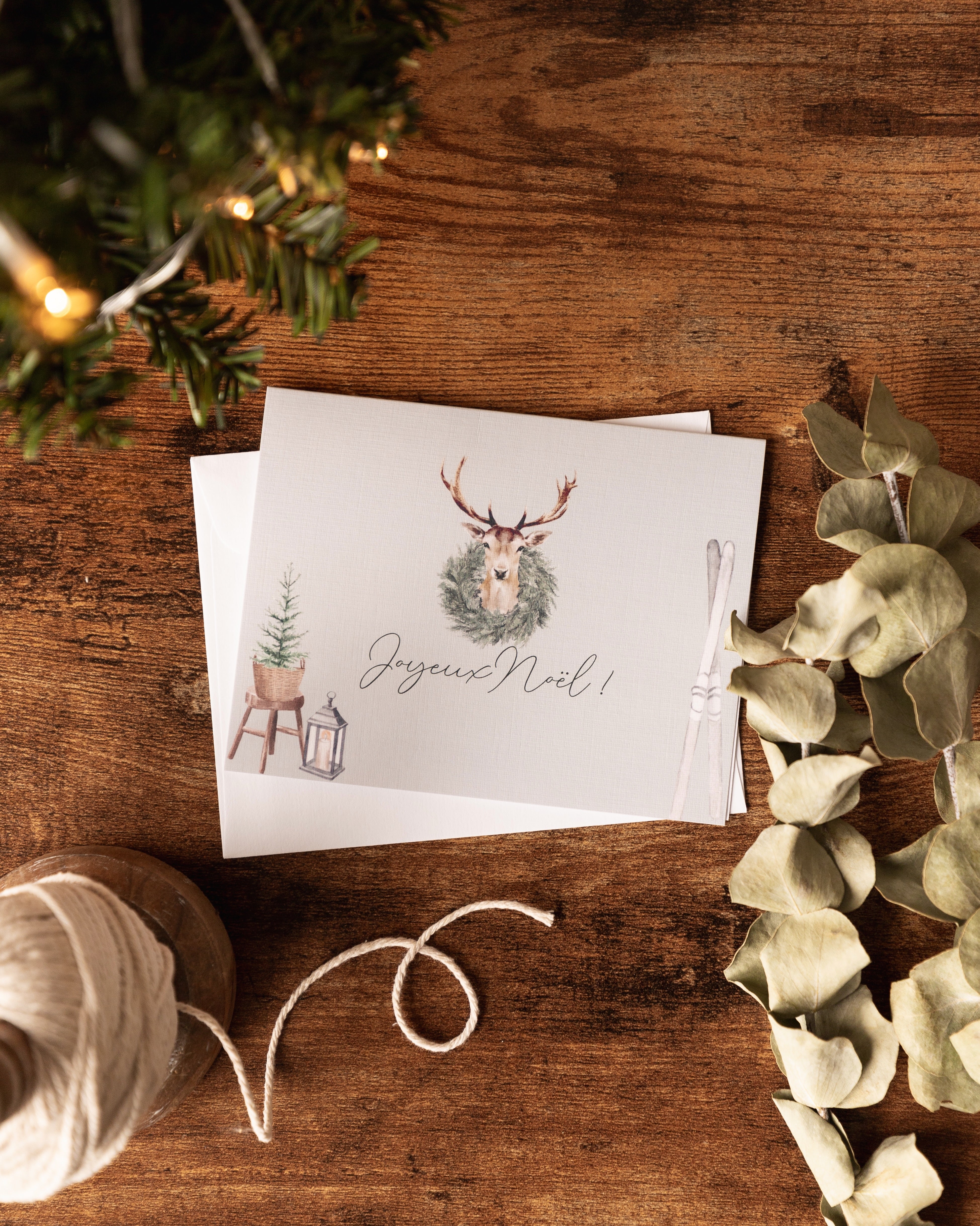 Cartes des fêtes avec illustration