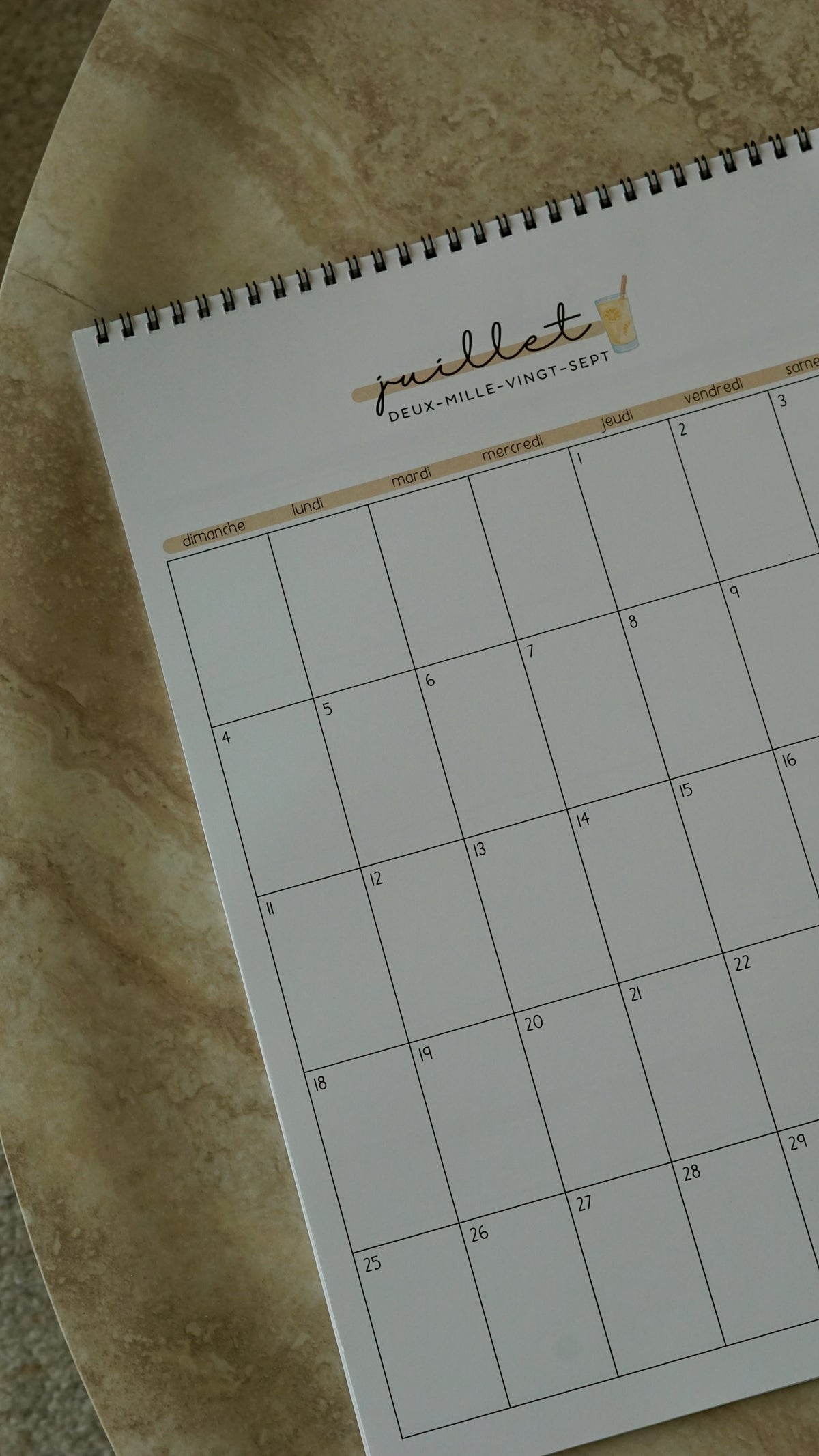 Calendrier spirale 2027 • sans notes • précommande