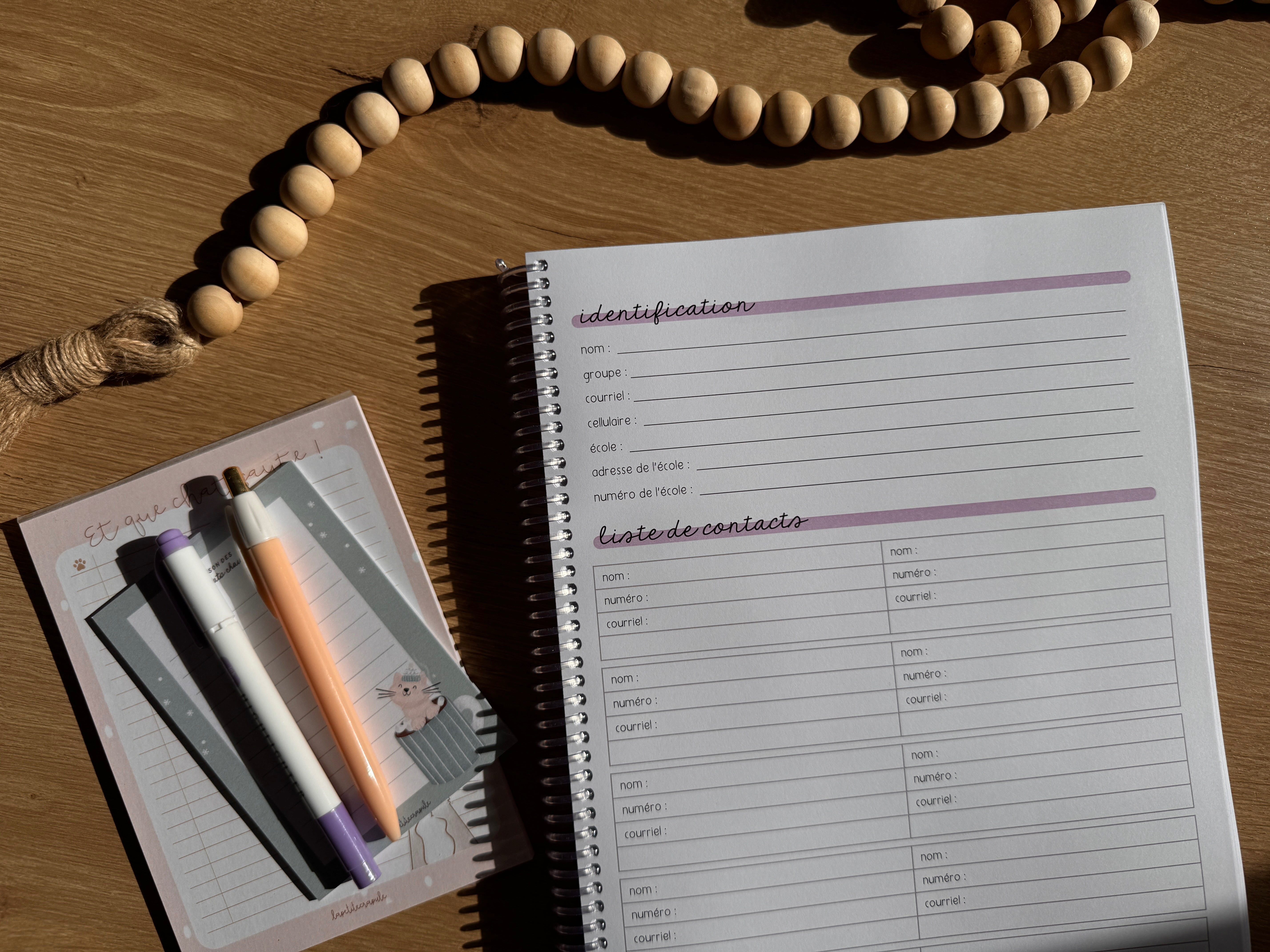 Agenda mi-année • 4 périodes