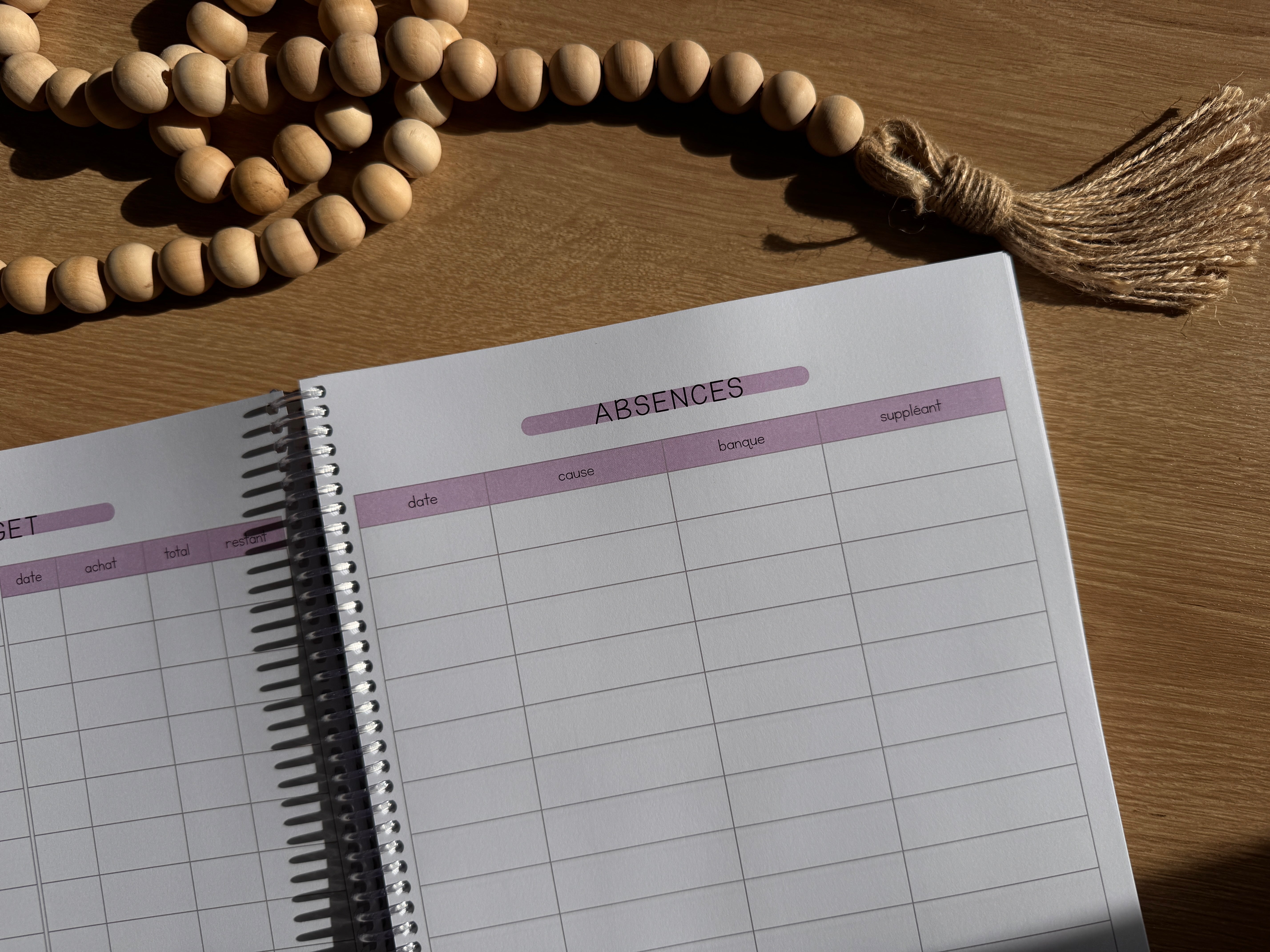 Agenda mi-année • 5 périodes