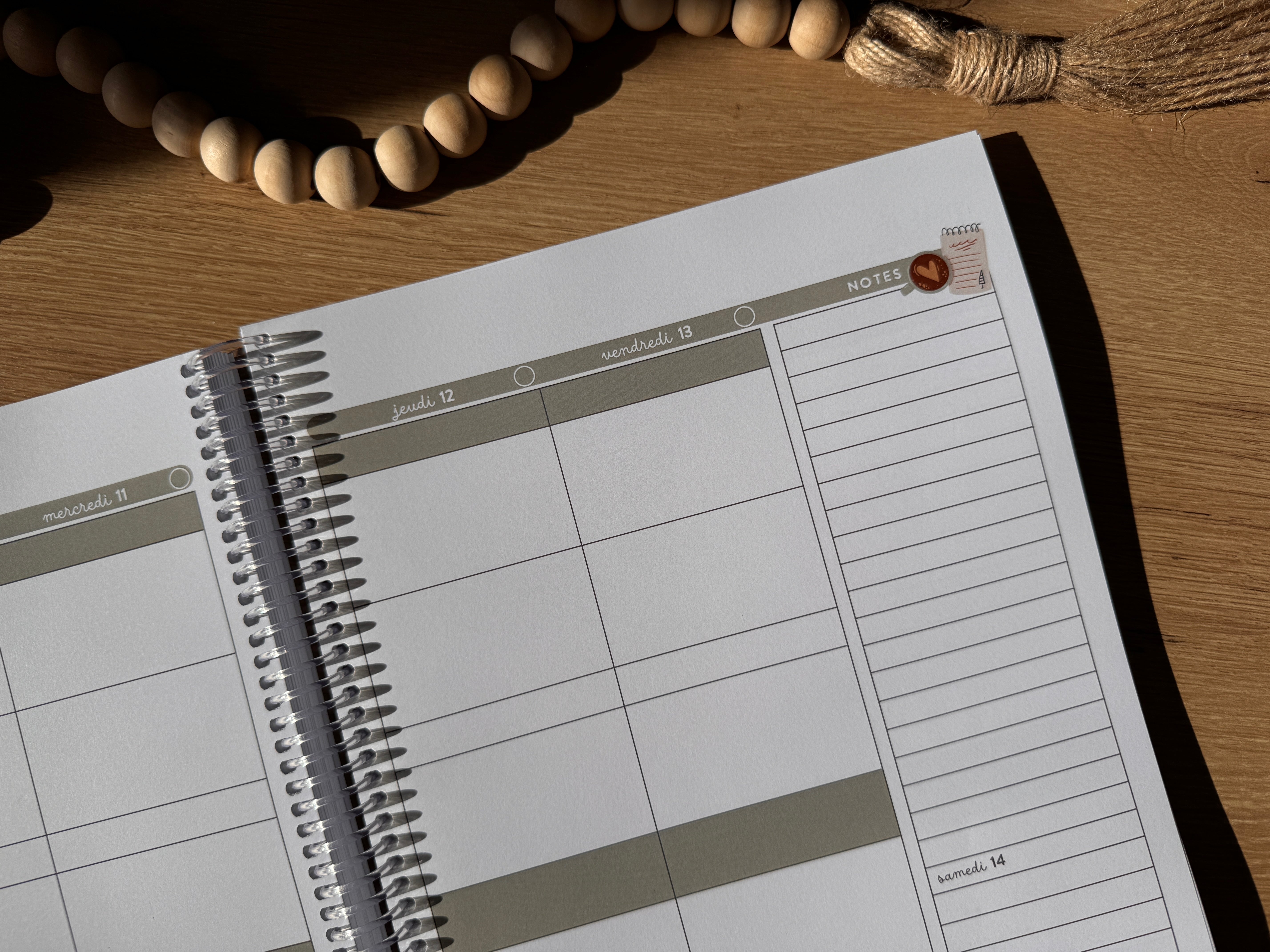 Agenda mi-année • 5 périodes