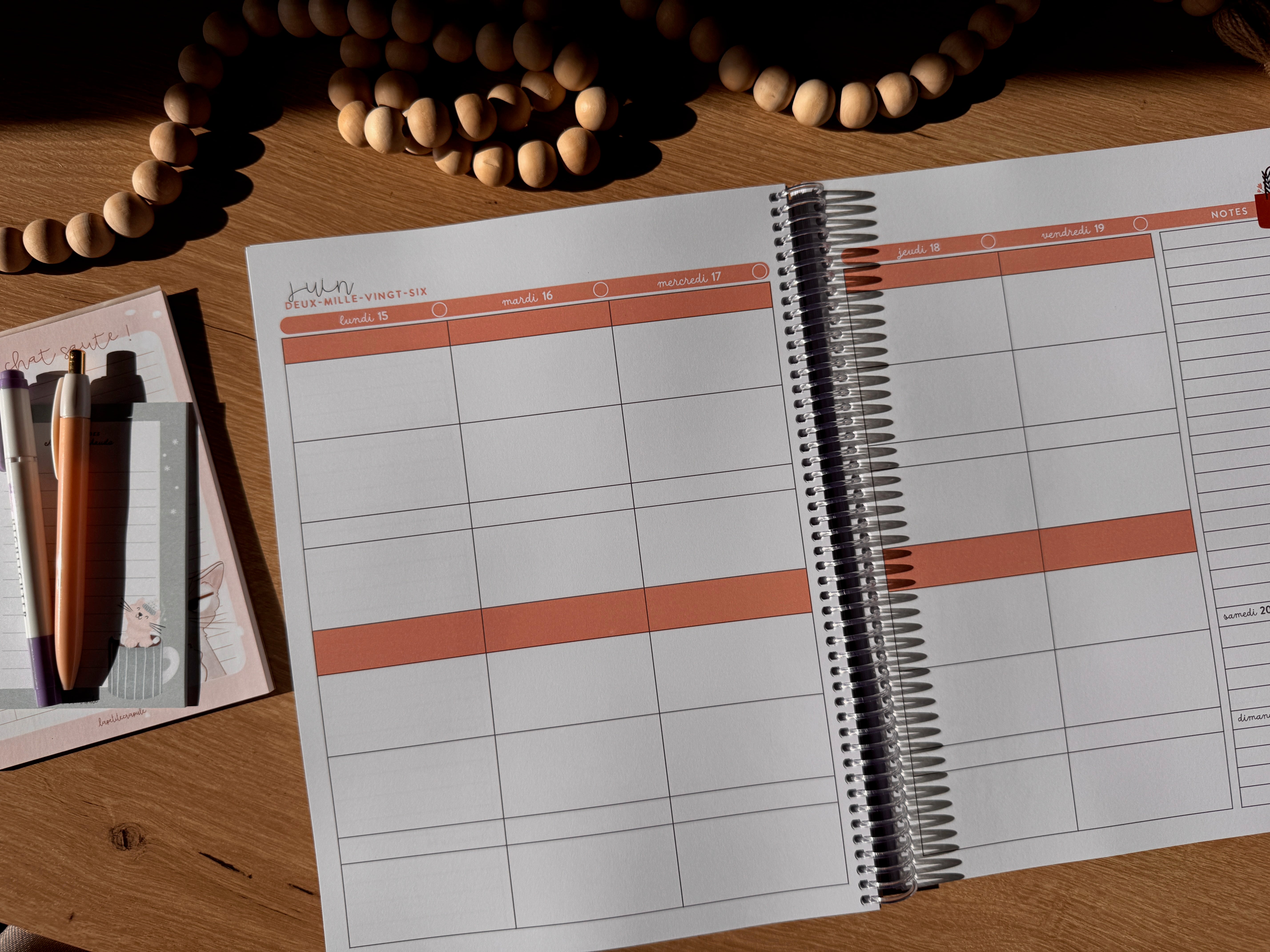 Agenda mi-année • 6 périodes