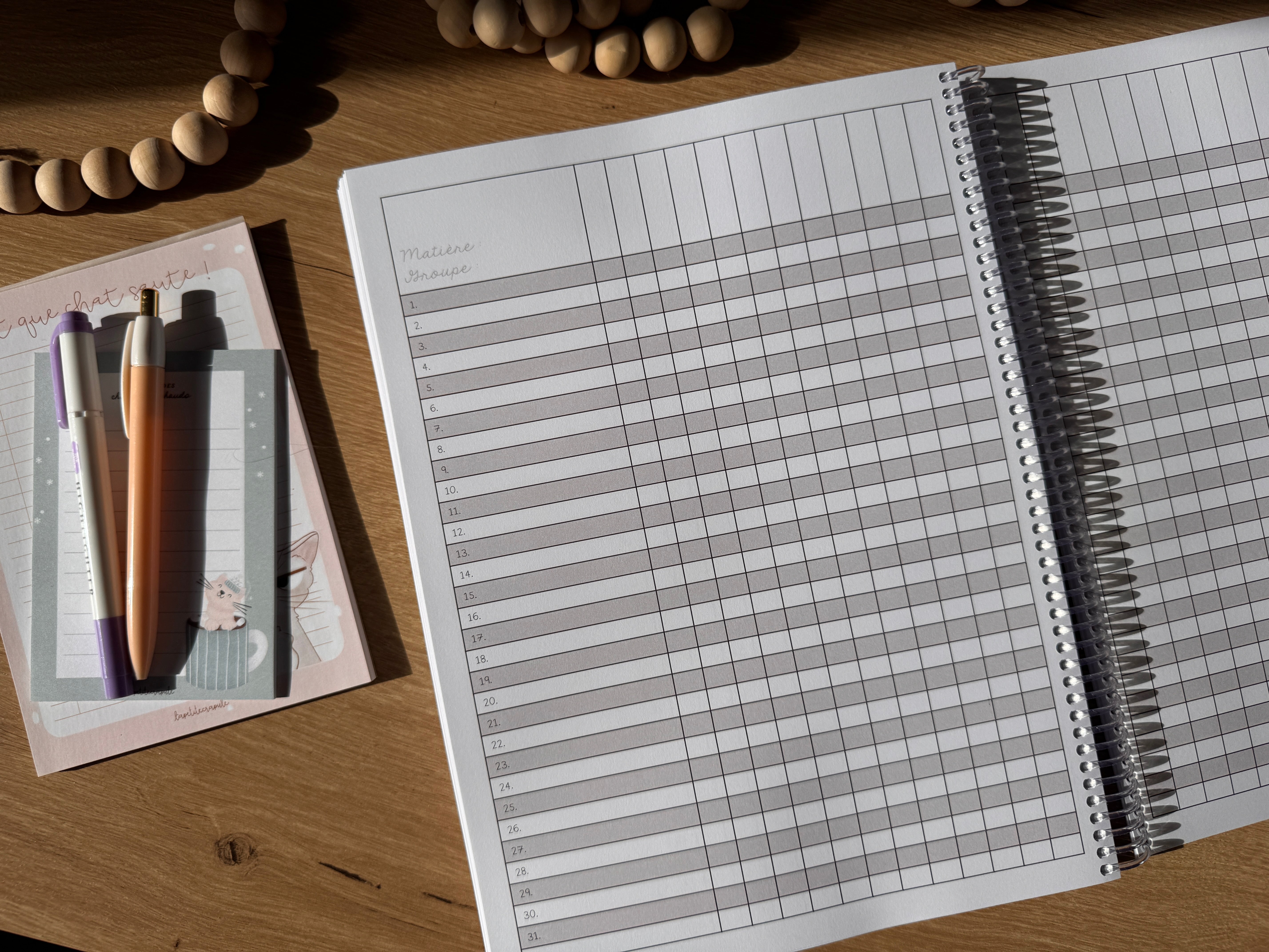 Agenda mi-année • 4 périodes