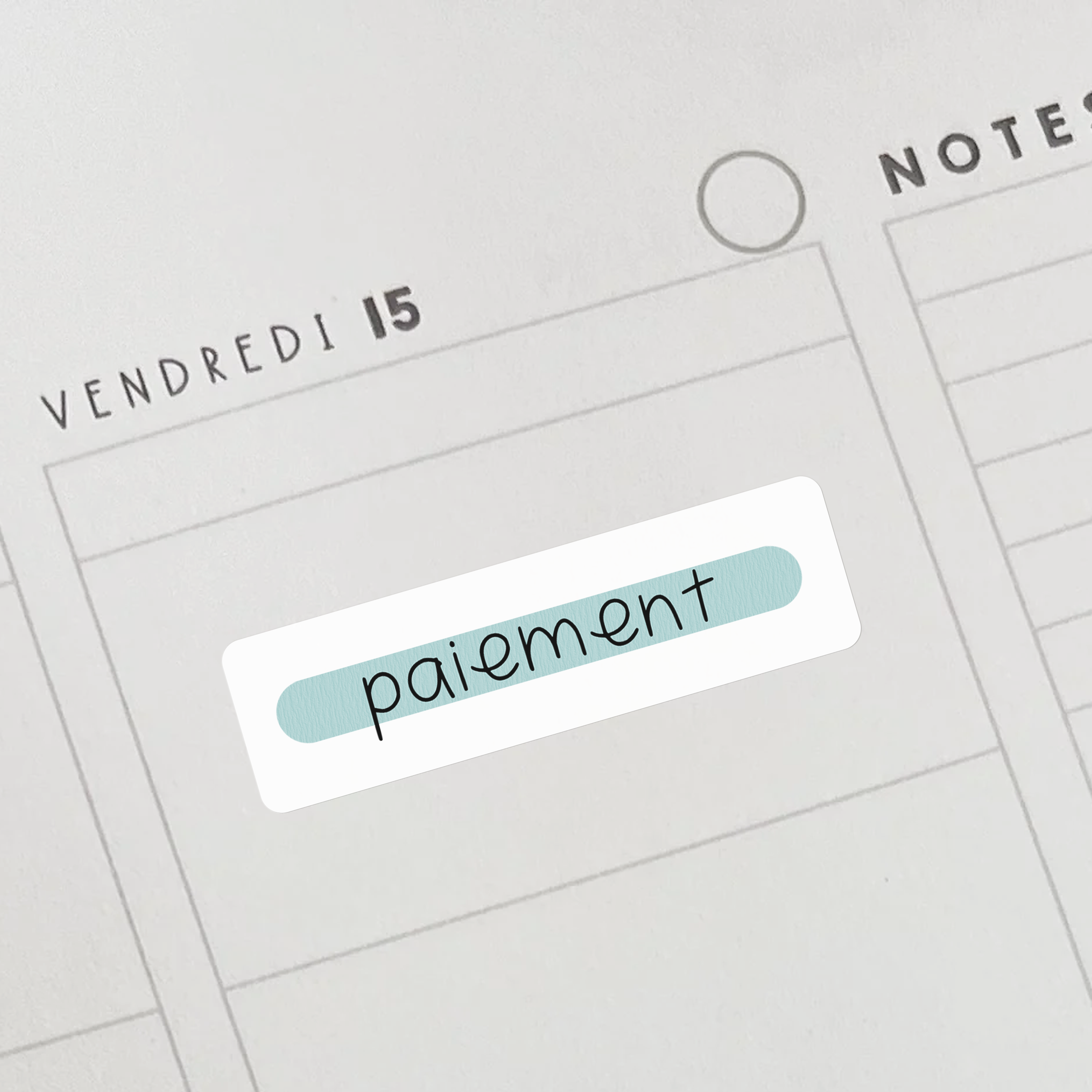 Autocollants "paiement" bleues pour professeurs et éducateurs.