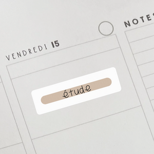 Autocollants "étude" pour professeurs et éducateurs.