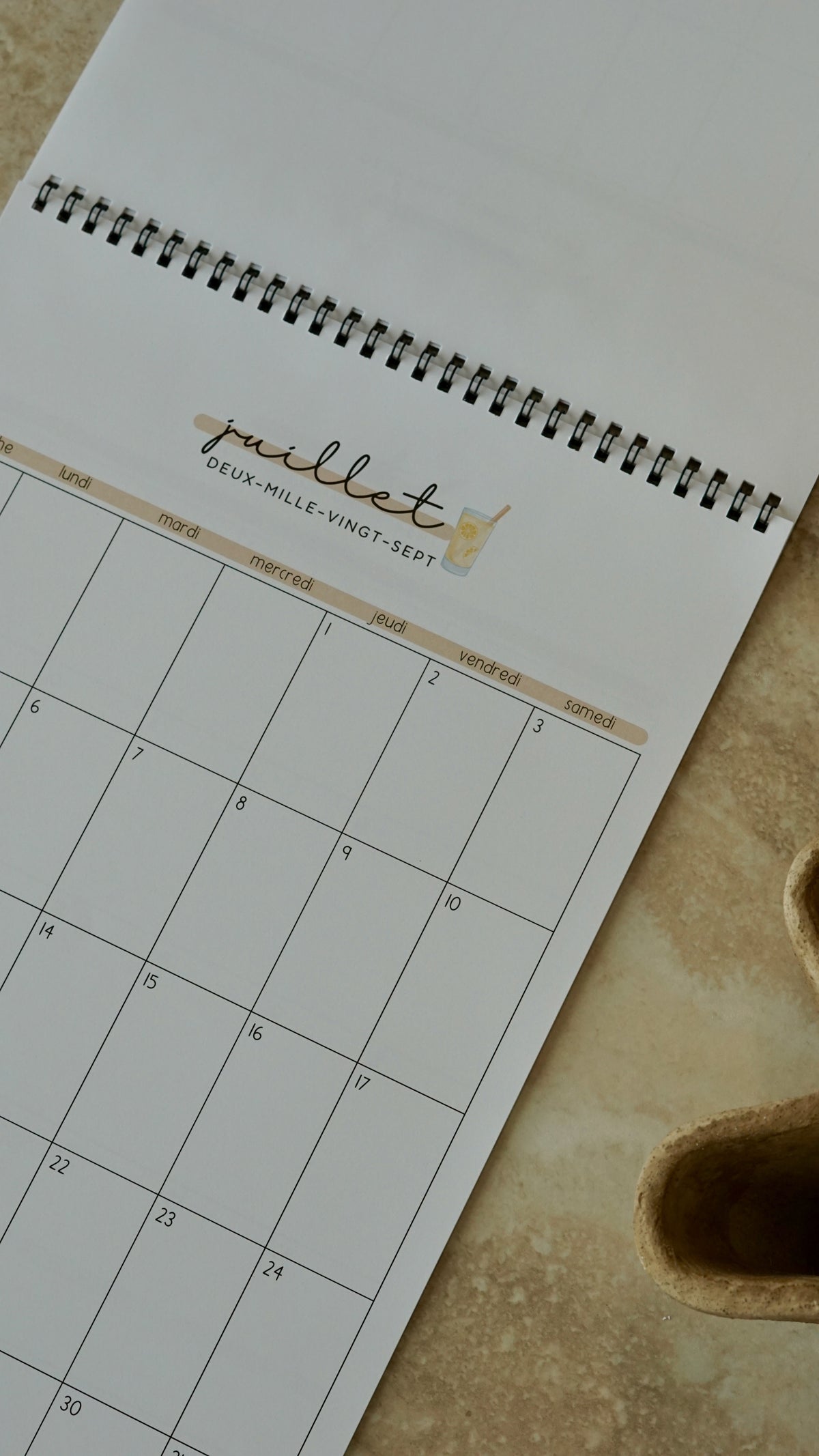 Calendrier spirale 2027 • avec notes • précommande
