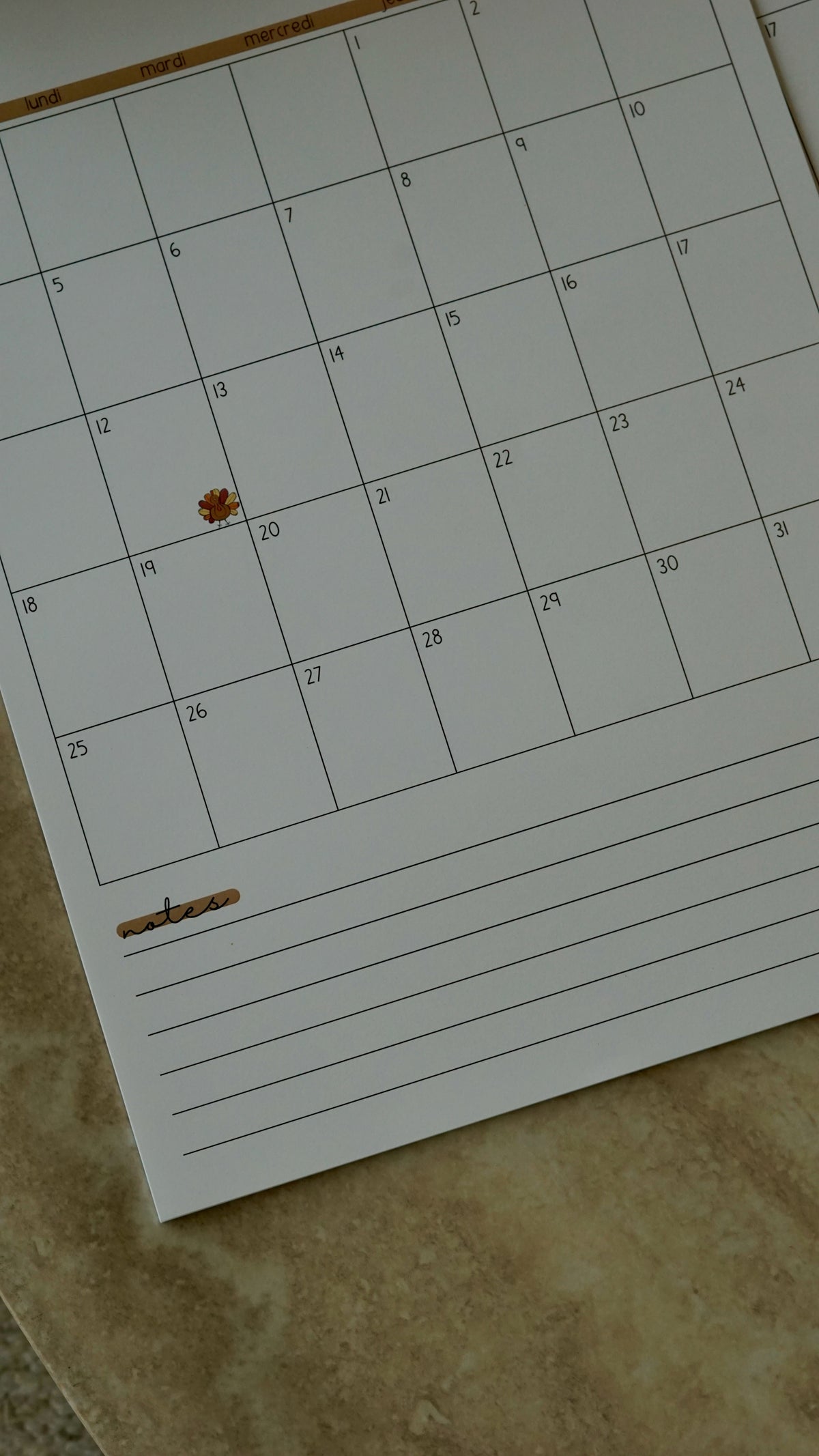 Calendrier spirale 2027 • avec notes • précommande