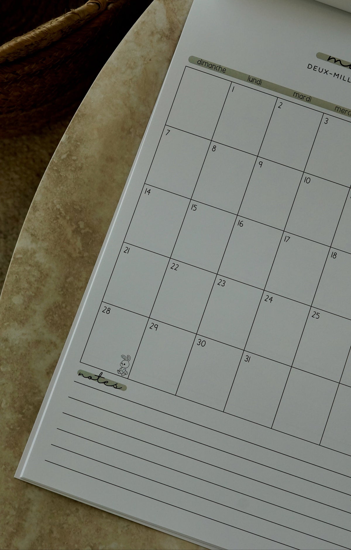 Calendrier spirale 2027 • avec notes • précommande