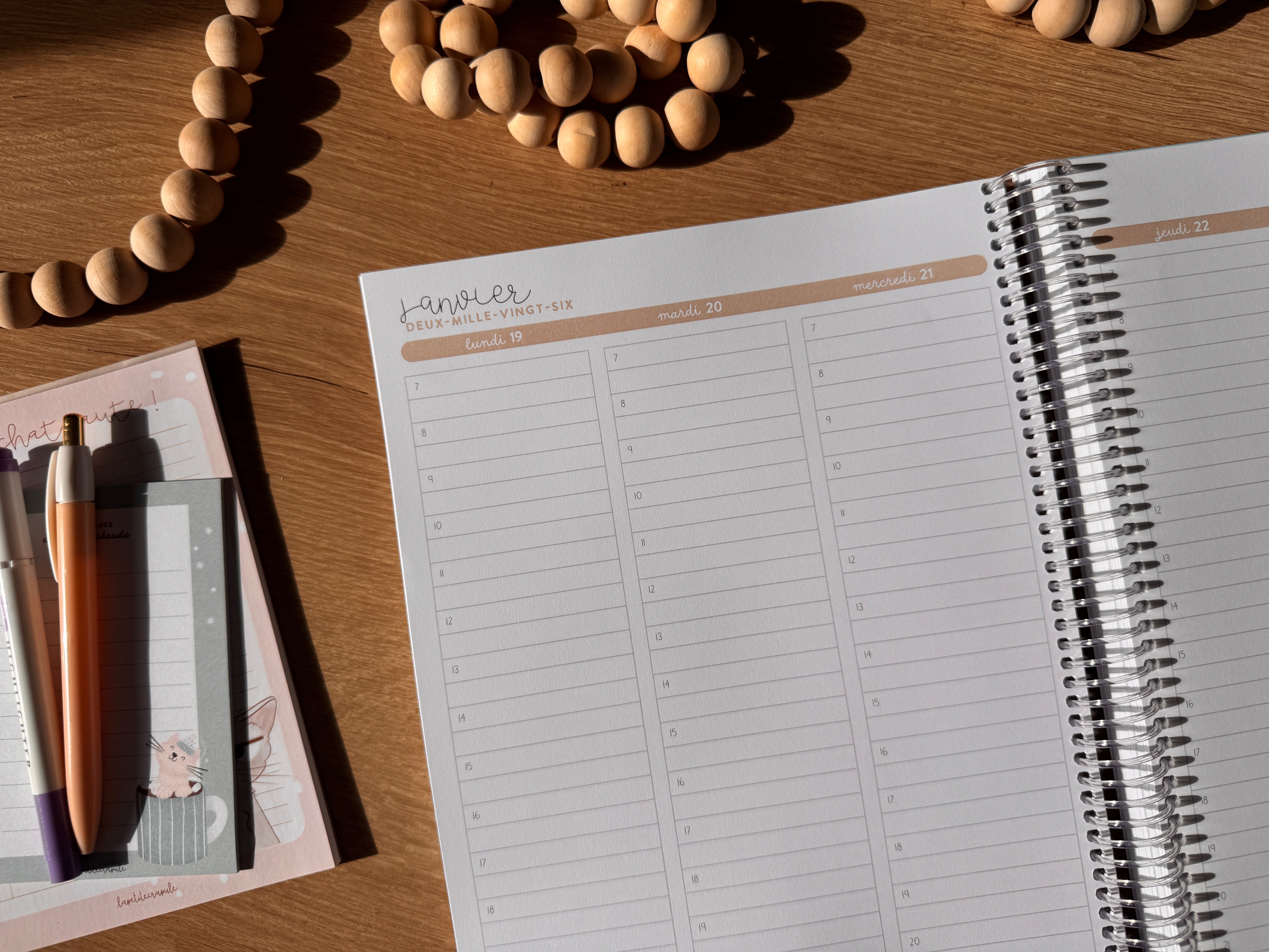 Agenda • T.E.S./ortho. avec heures